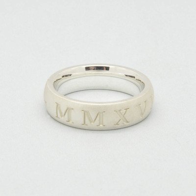 Silver römische Ziffer Ring