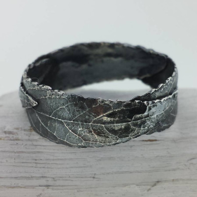 Silber Drei Blatt Band Ring