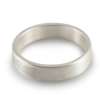 Silber Wedding Band Ring Hand geschmiedeten Flach Fit