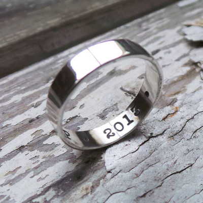 Silber personalisierte Ring