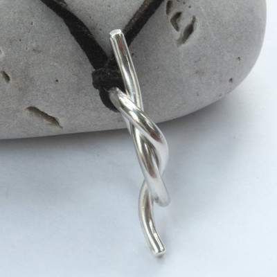 personifiziertes Unisex Silber Knot Halskette