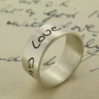 Ihre eigene Handschrift personalisierte Ring