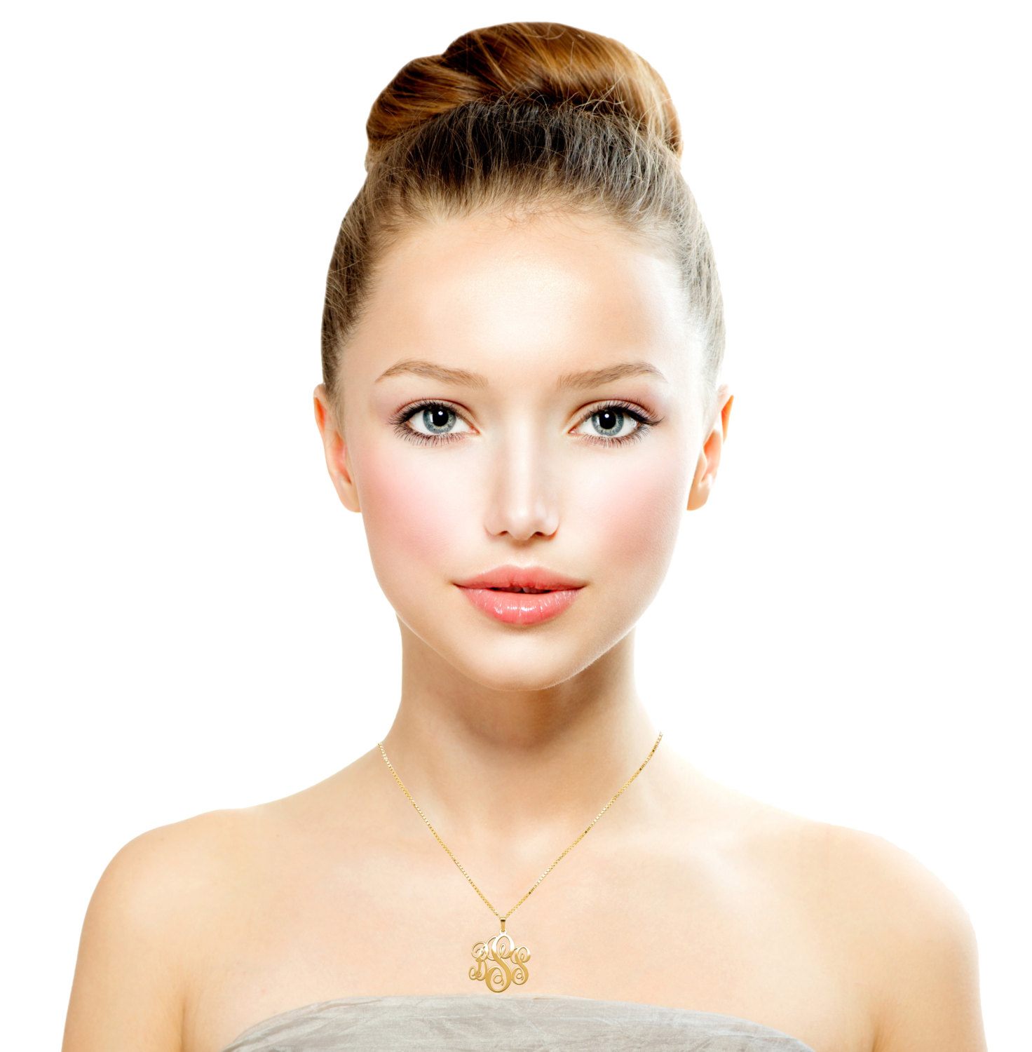 Gold Monogramm Halskette 24 Karat | Personalisierter Echtgold Schmuck