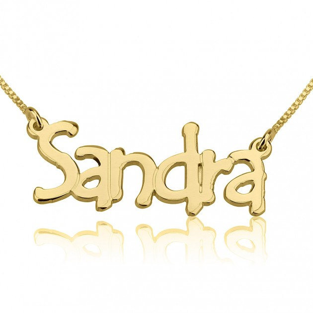 24K Gold &uuml;berzogene Sterling Silber Baum Art Halskette mit Kette