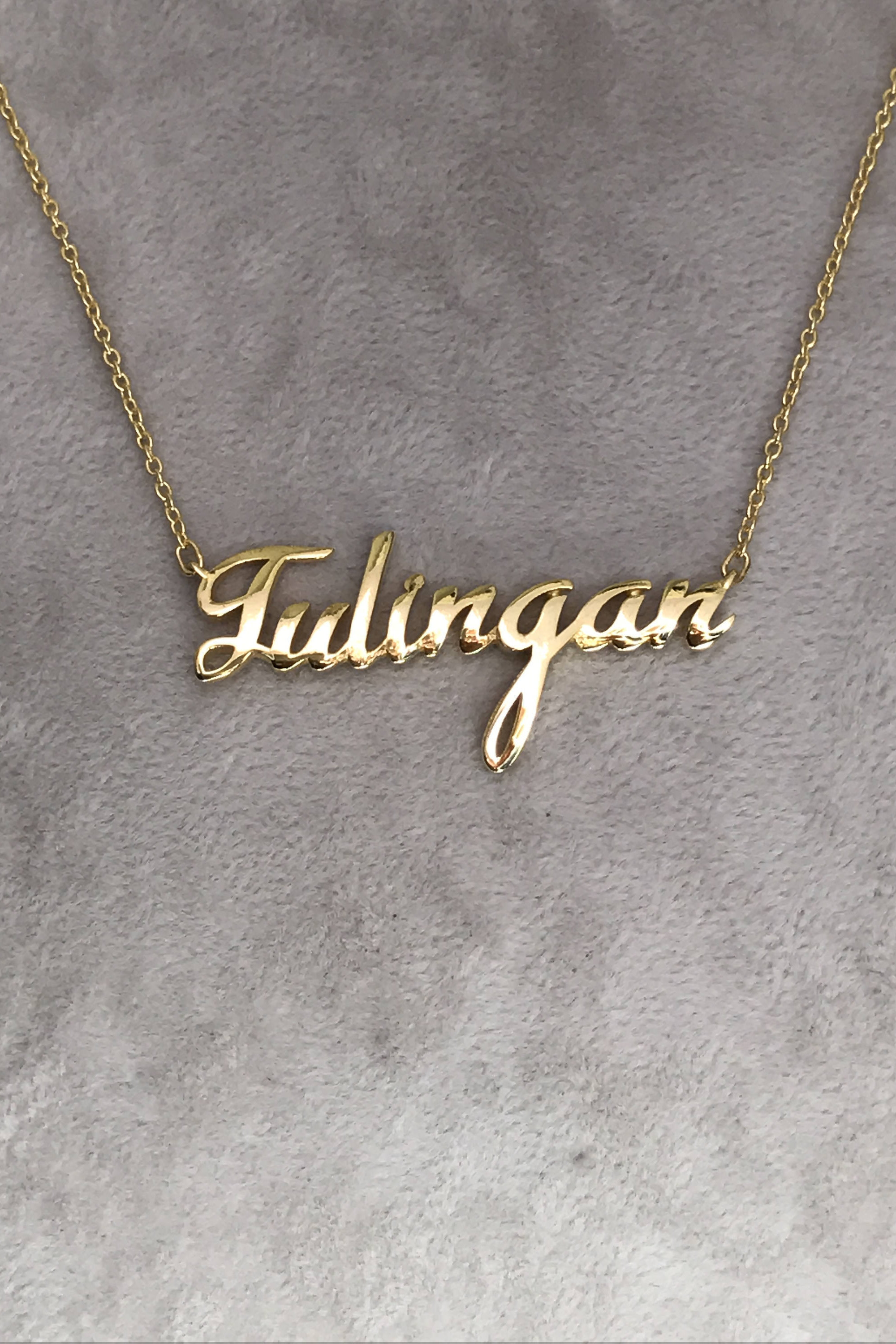 Personalisierte Namenskette f&uuml;r sie - Weihnachtsgeschenk - Halskette - Brautjungfern - Custom Name Halskette