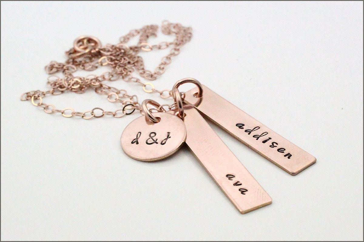 Personalisierte Mutter Schmuck | Namenskette aus Sterlingsilber - Ros&eacute;gold - Nu Gold - Ehemann - Ehefrau - Initialen - Zwei Namenskette - beste Geschenke f&uuml;r Ehefrau