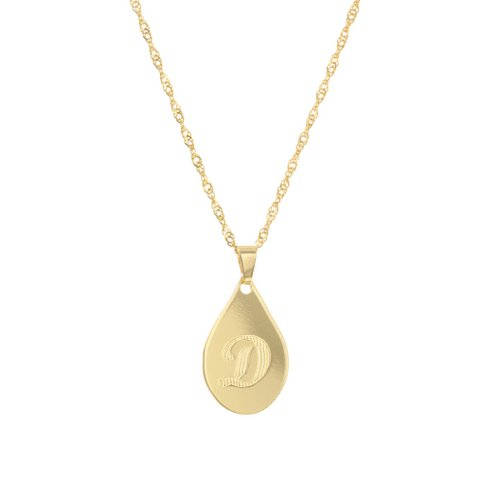 Personalisierte Gold beschriftete Halskette mit Amuletten - 567966006 Personalisierter Schmuck