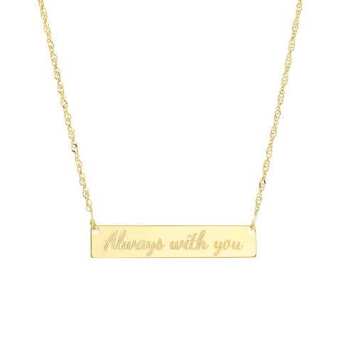 Personalisierte Gold Bar Halskette mit Gravur | Koordinaten Halskette | Schmuck Geschenke