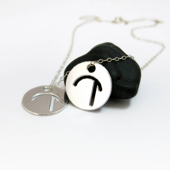 Personalisierte Silber Initiale Halskette | Monogramm Alphabet Kette f&uuml;r Damen