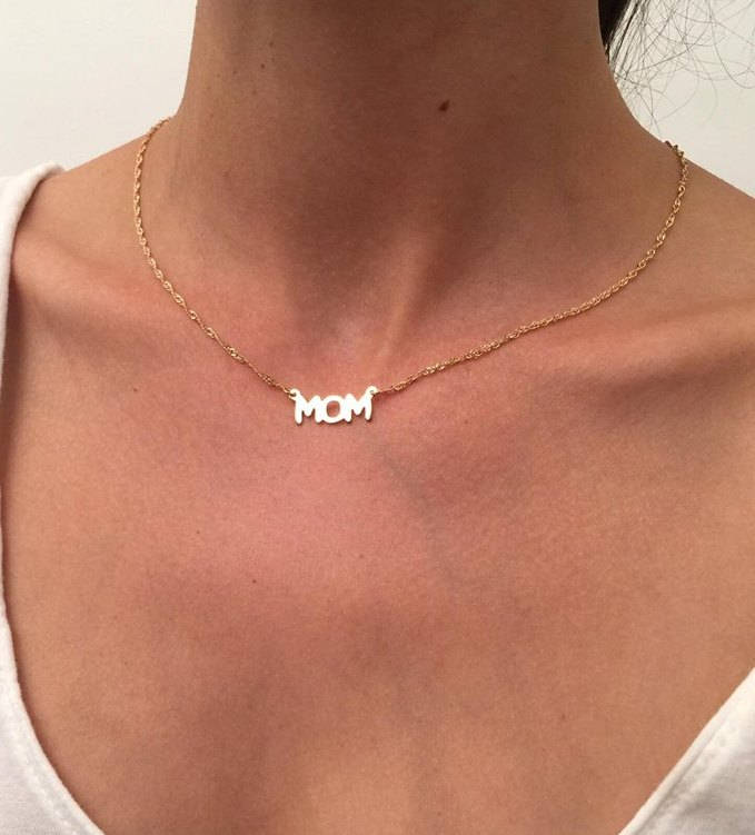 Personalisierte Mutter Halskette mit Kindernamen - Geschenk f&uuml;r Mamma - Namen Schmuck f&uuml;r sie