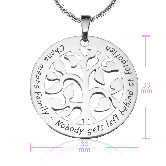 Personalisierte Ohana Tree Sterling Silber - Limitierte Edition