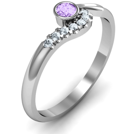 Eleganter Low Wellen Ring mit stilvollen Akzenten - Hochwertiger Schmuck