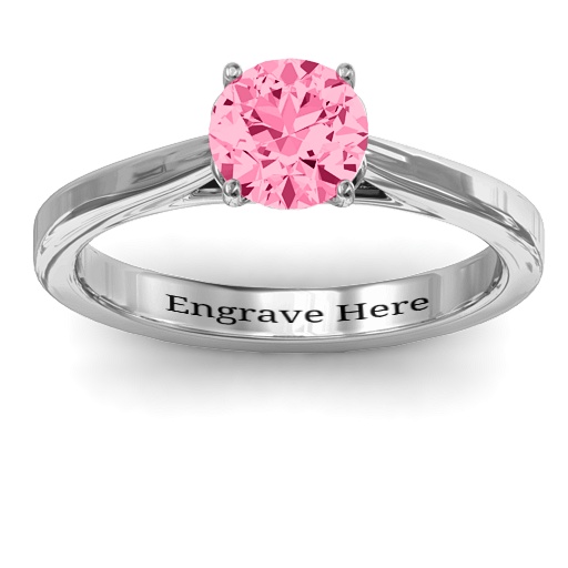 Royal Tulip Ring mit L&uuml;nette und Kragen aus Stein - Exklusiver Schmuck f&uuml;r Damen