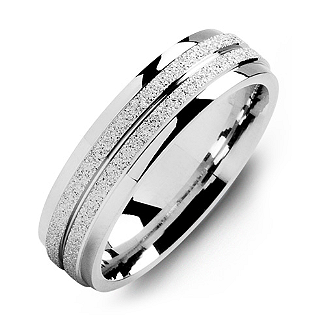 Sterling Silber Laser Ziel Ring f&uuml;r M&auml;nner mit polierten Kanten - Hochwertiger Schmuck