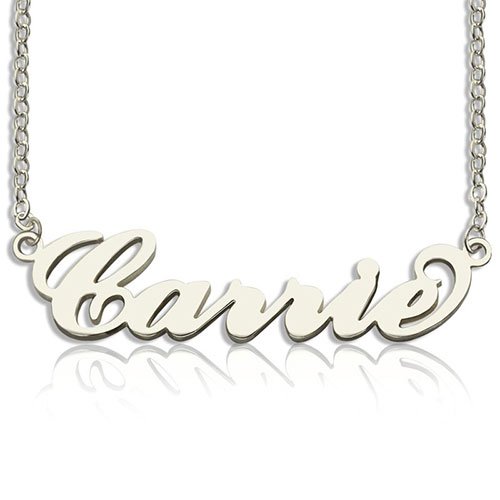 Personalisierte Carrie Namenskette aus Sterling Silber - Individueller Schmuck