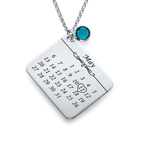 Personalisierte Geburtstag Halskette - Einzigartiges Geschenk f&uuml;r Sie
