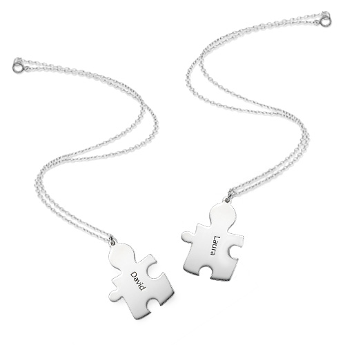Personalisierte Silber Puzzle Halskette - Einzigartiger Schmuck f&uuml;r individuelle Geschenke
