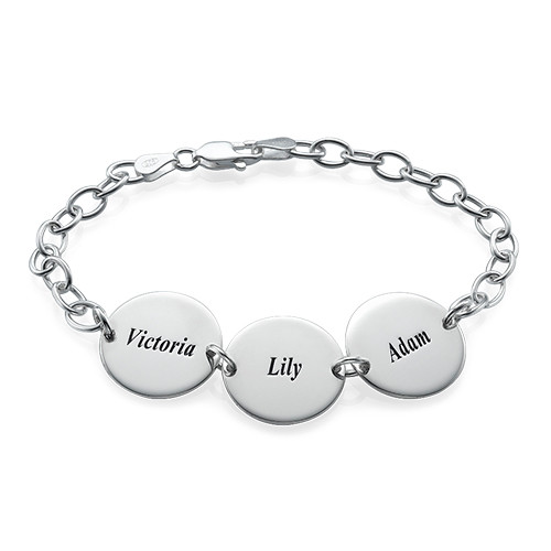 Personalisiertes Armband mit Disc-Anh&auml;nger - Spezielles Geschenk f&uuml;r Mama