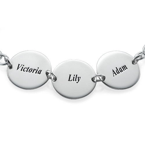 Personalisiertes Armband mit Disc-Anh&auml;nger - Spezielles Geschenk f&uuml;r Mama