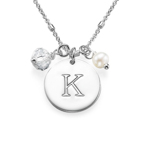 Sterling Silber Charm Initial Anh&auml;nger - Hochwertiger Schmuck aus 925er Silber