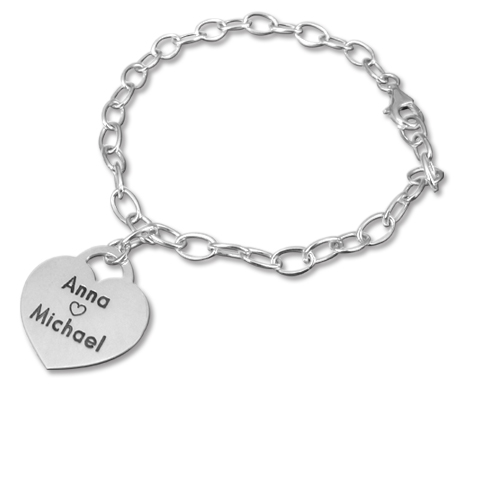 Sterlingsilber Herz Charme Armband Fu&szlig;kettchen - Hochwertiges Schmuckst&uuml;ck f&uuml;r Damen