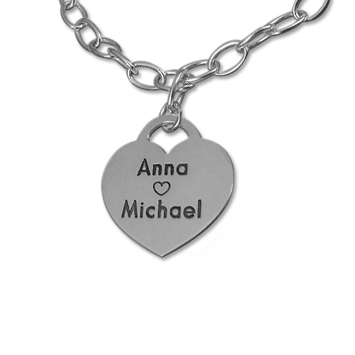 Sterlingsilber Herz Charme Armband Fu&szlig;kettchen - Hochwertiges Schmuckst&uuml;ck f&uuml;r Damen