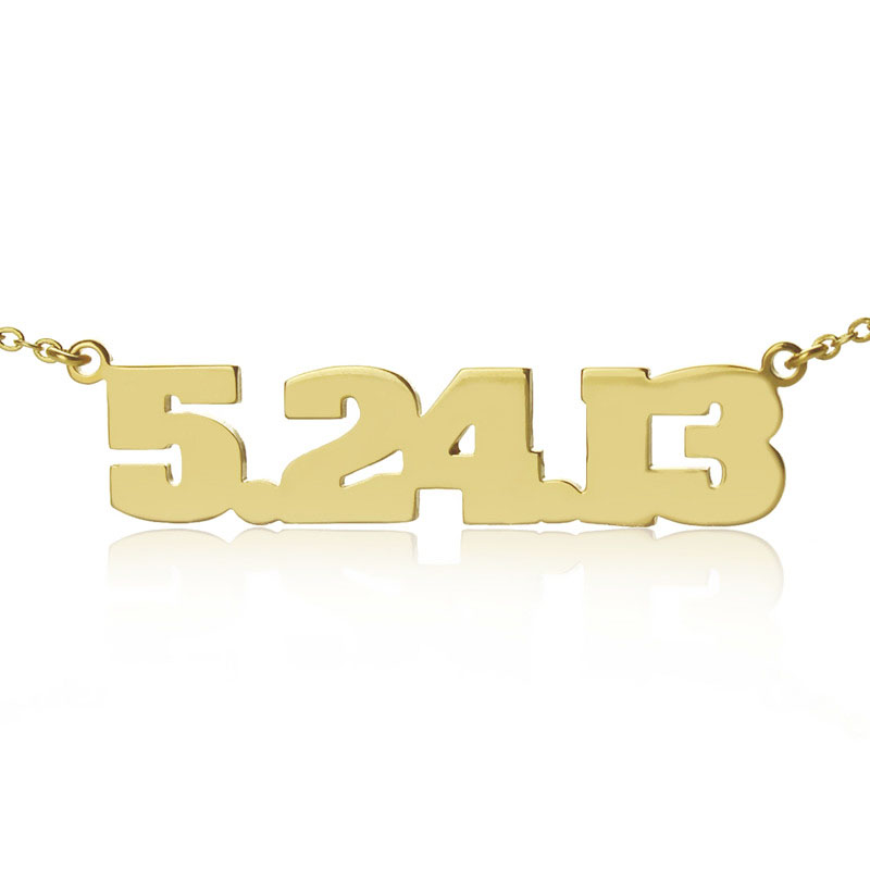Personalisierte Massivgold Halskette - Anzahl