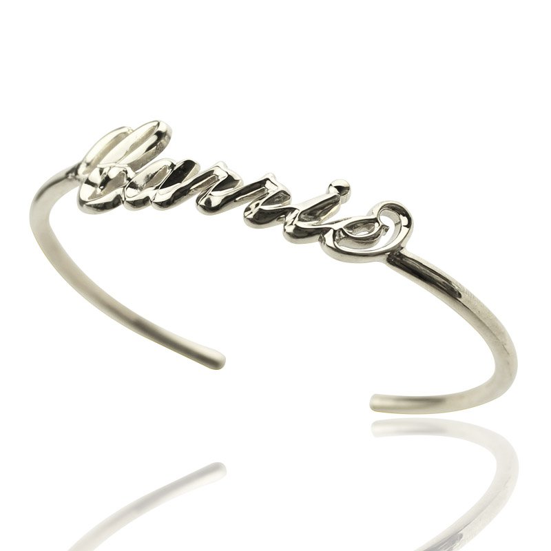 Personalisierter Sterling Silber Namensarmreif - Individuell gestaltbar