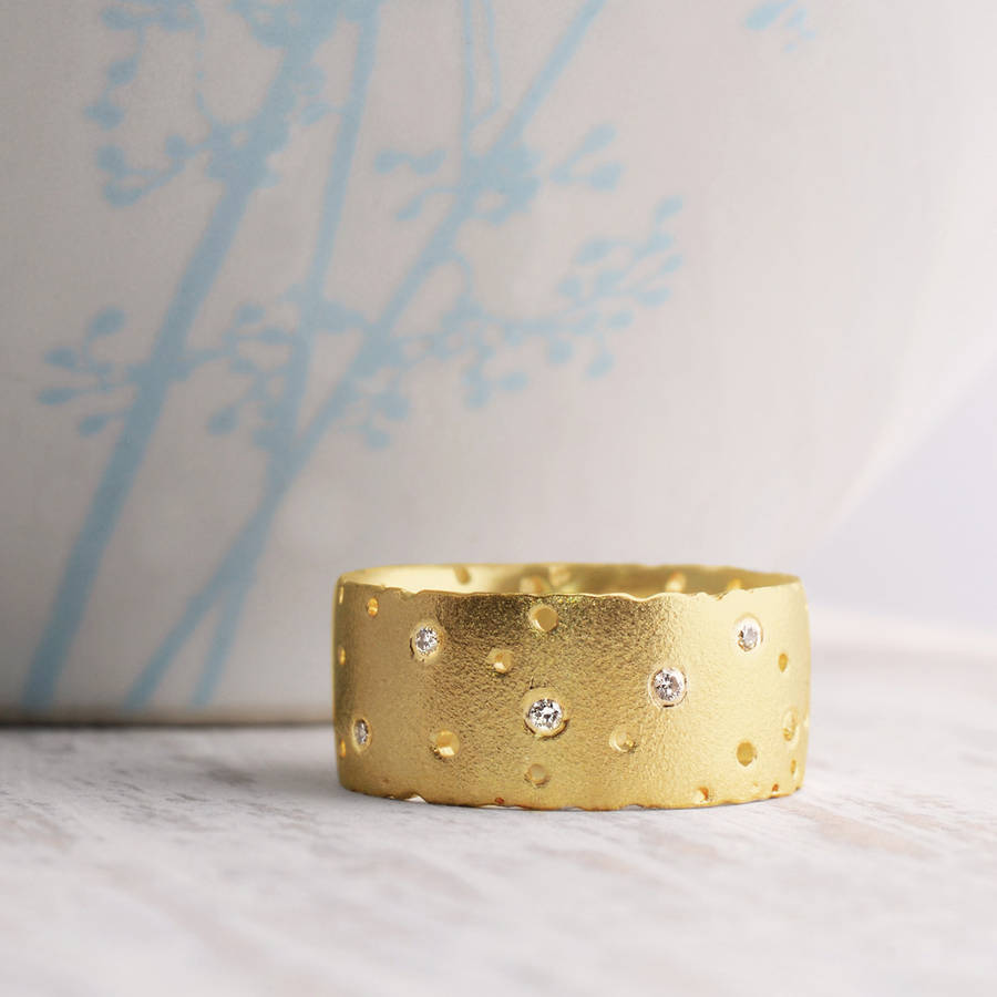 18 Karat Gelbgold Diamantring