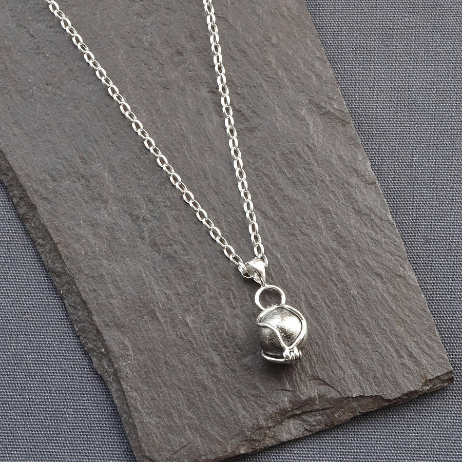Meteorit Spinning Kugel Halskette - Hochwertiger Schmuck aus echtem Meteorit - Handgefertigt